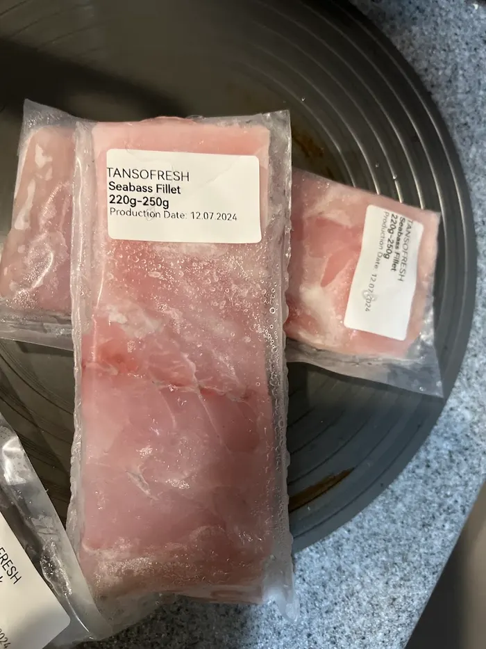 A labelled pack of fish fillet