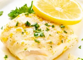 Baked cod with lemon and garlic